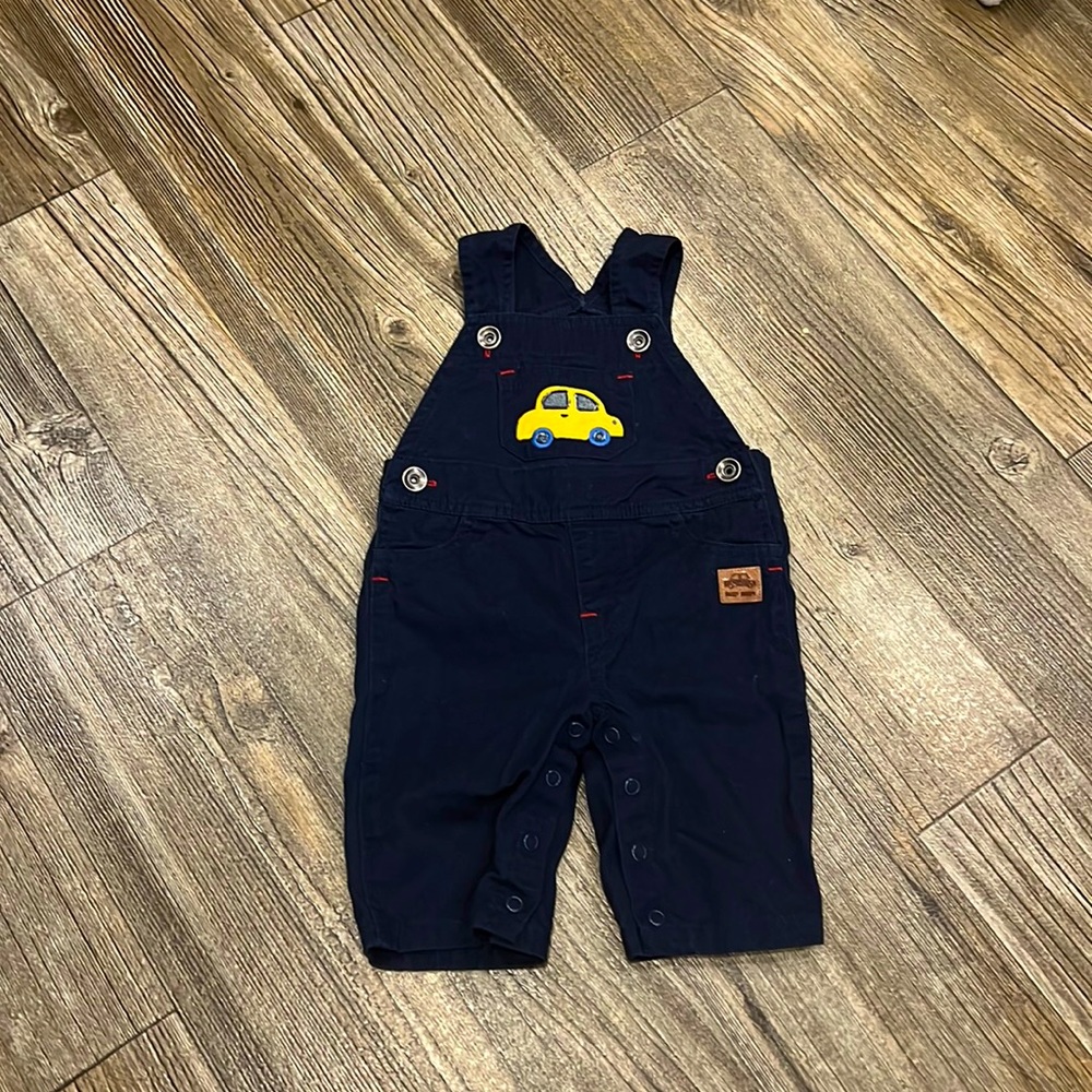 Cute navy blue baby boys overalls. Gently used